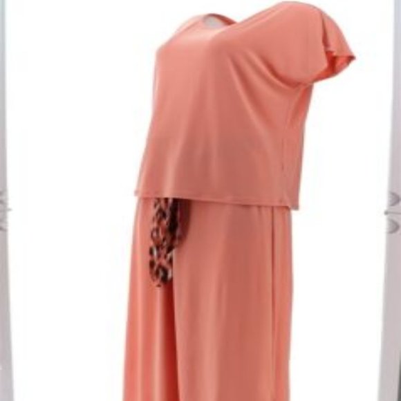 NWT G BY GIULIANA 3-PIECE TOP, BOTTOM & SCARF BELT SET TERRA COTTA SMALL - Picture 2 of 12